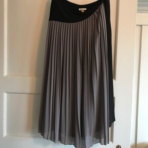 Pleated Midi Skirt